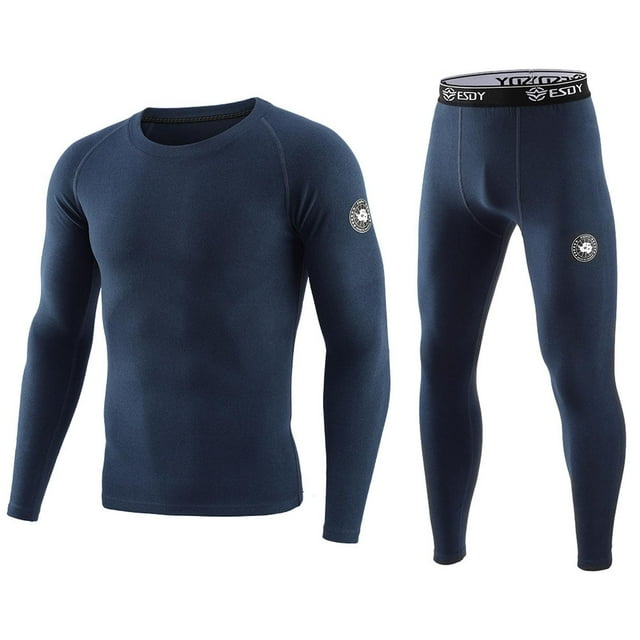 Men Thermal Underwear Set Hunting Para Fleece Lined Thermal Top