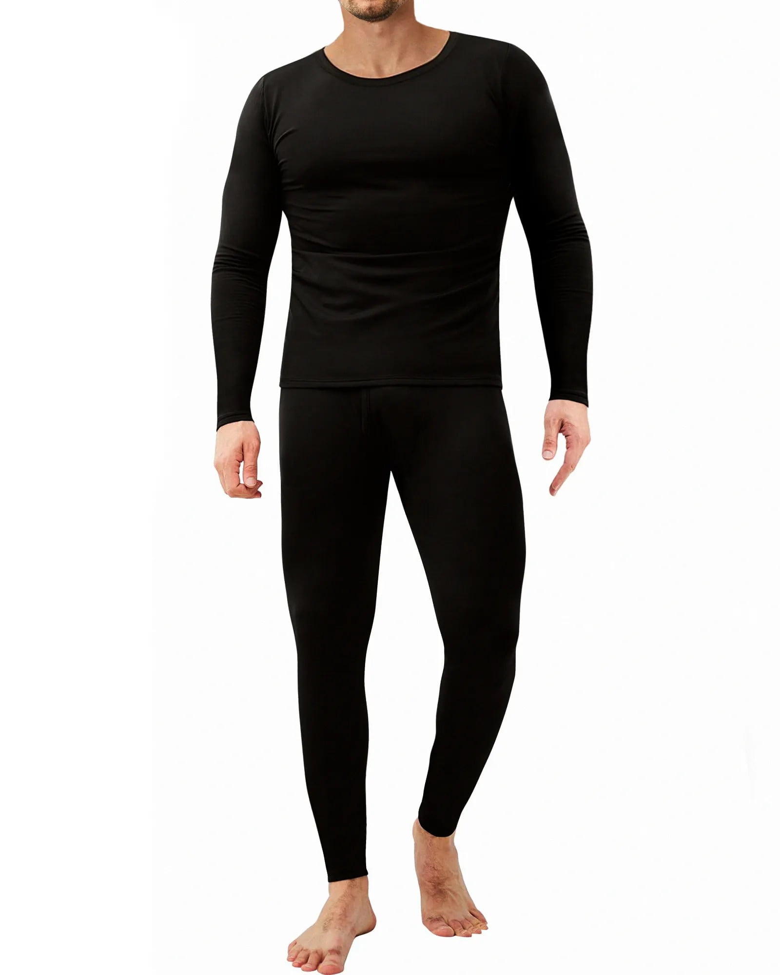 Men Thermal Underwear Sets Soft and Warm Underwear Base Layer for Cold ...