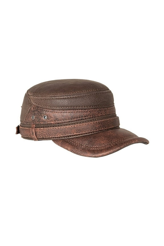 Men Thick Genuine Leather Bomber Hat Flat Cowhide Baseball Cap Winter Earflap Russian Hats Windproof Warm Man Army Cap Adjustabl ,Durable Quality