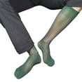 thumbnail image 1 of Men Thin Business Dress Socks Stretchy Nylon Sheer Dress Socks Over the Calf Dress Socks Sheer Casual Socks, 1 of 9