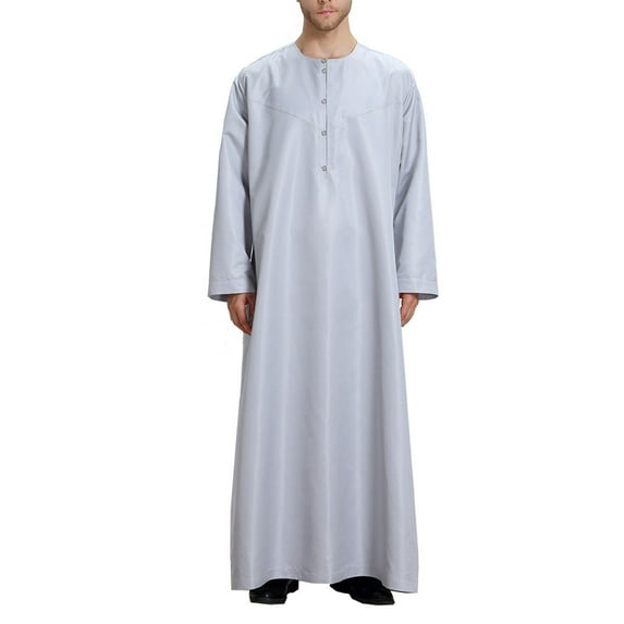 Men Thobe Arab Muslim Wear Kaftan Thobe Middle East Saudi Arabia Islamic Dubai Dress Gown Pakistan Men's Clothing