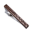 thumbnail image 1 of Men Tie Bar Clip Metal Walnut Necktie Clips for Daily Life Suit Shirt Decor Wavy Wavy Line, 1 of 8