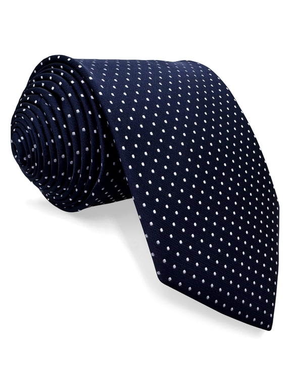 Men Tie Necktie Dark Blue Navy Dot Extra Long Size 63"