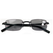 Men Tinted Lightweight Rimless Reading Glasses - UV Protection Comfortable Sunglasses Reader 1.50