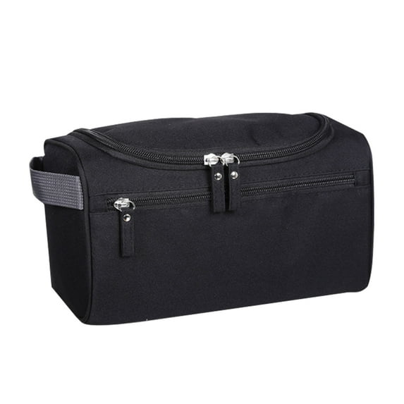 Men Toiletry Storage Bag Organizer Waterproof Large Capacity Male Cosmetic Case Travel Tote, Black