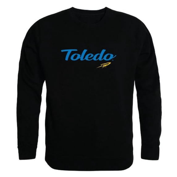Men Toledo Rockets Script Crew Fleece, Black - Extra Large