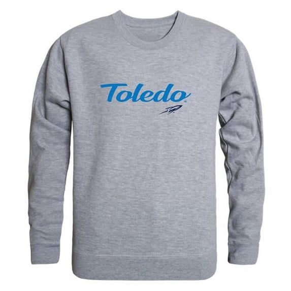 Men Toledo Rockets Script Crew Fleece, Heather Grey - Extra Large