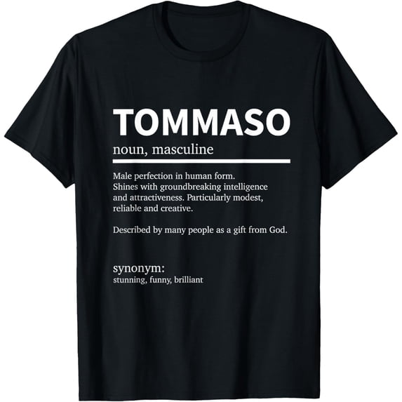 Men Tommaso Definition First Name Graphic T-Shirt