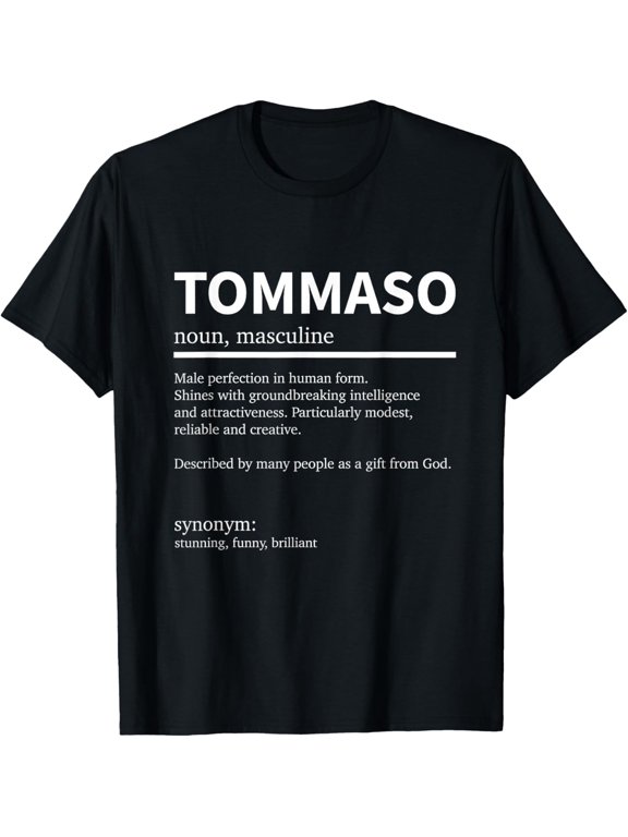 Men Tommaso Definition First Name Graphic T-Shirt