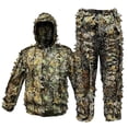 thumbnail image 1 of Men Track Suits 2 Piece Set Leaf Cape 3D Hoodie Zip Up Jacket And Camo Pants Combat Military Outdoor Adventure Wear, 1 of 2