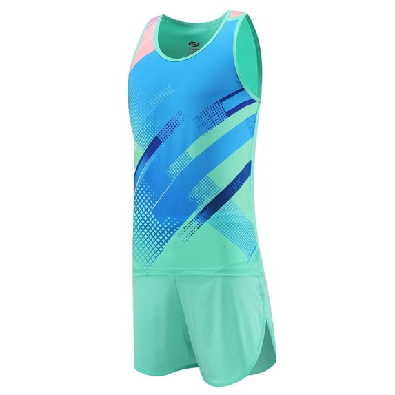 Men Tracksuit Quick Dry Fit Jogging Suit Sportswear Exercise Clothing Marathon Running Vest+Shorts Sets Fitness Track And Field