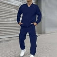 thumbnail image 1 of Men Tracksuits 2 Piece Long Sleeve Track suits Athletic Full Zip Active Sports Sets Athletic Jogging Fall Winter Tracksuit, 1 of 5