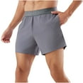 thumbnail image 1 of Men Traning Shorts High Waisted Pull On Stretch Bermuda Shorts Comfort Casual Beach Shorts Gym Traning Track Joggers Pants with Pockets, 1 of 7