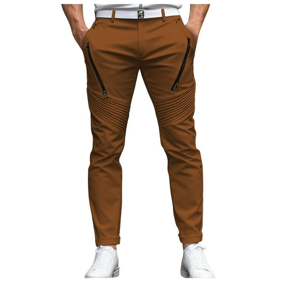 Men Trousers Chinos Chino Pants Pocket Plain Comfort Breathable Outdoor Daily Going Out Blend Fashion Casual Pant