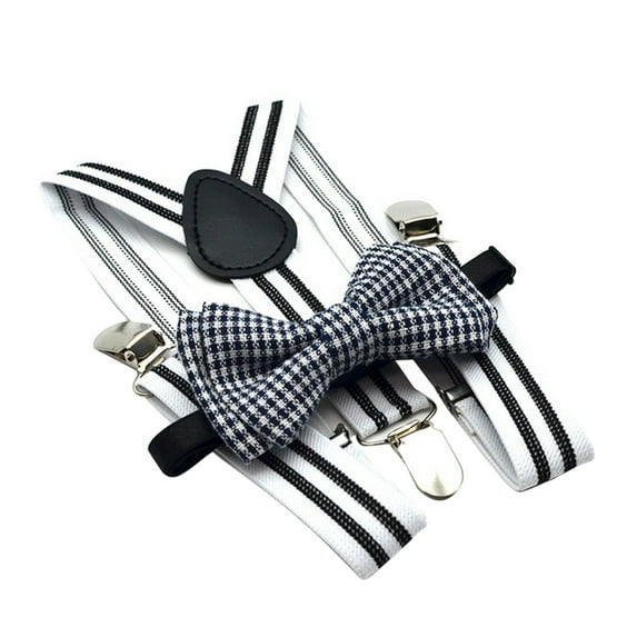 Men' Trousers Suspenders with Bow Heavy Duty Clip Straps 1