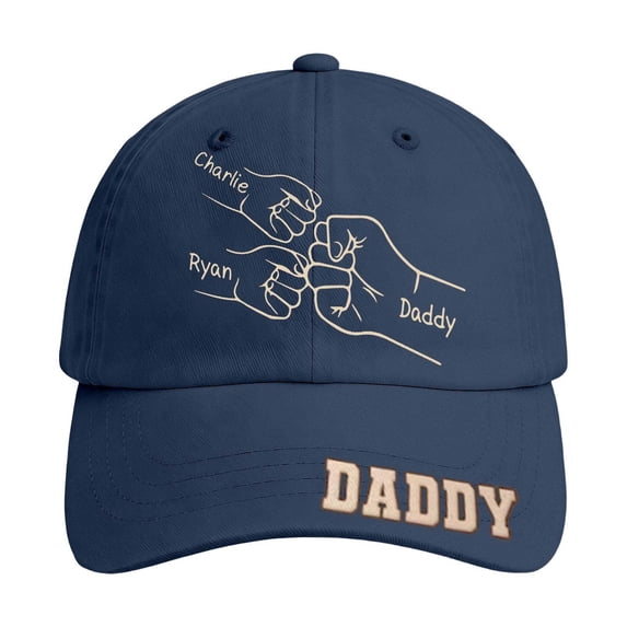 Men Trucker Hat Black Father's Day Baseball Cap Customizable Handmade For Dad Celebration Unique Design