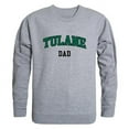 thumbnail image 1 of Men Tulane Green Wave Dad Crewneck Fleece, Heather Grey - Extra Large, 1 of 1