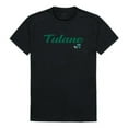 thumbnail image 1 of Men Tulane Green Wave Script T-Shirt, Black - Medium, 1 of 1