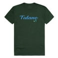 thumbnail image 1 of Men Tulane Green Wave Script T-Shirt, Forest Green - Medium, 1 of 1