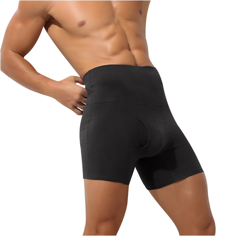 Men Tummy Control Shapewear Shorts High Waist Slimming Body Shaper