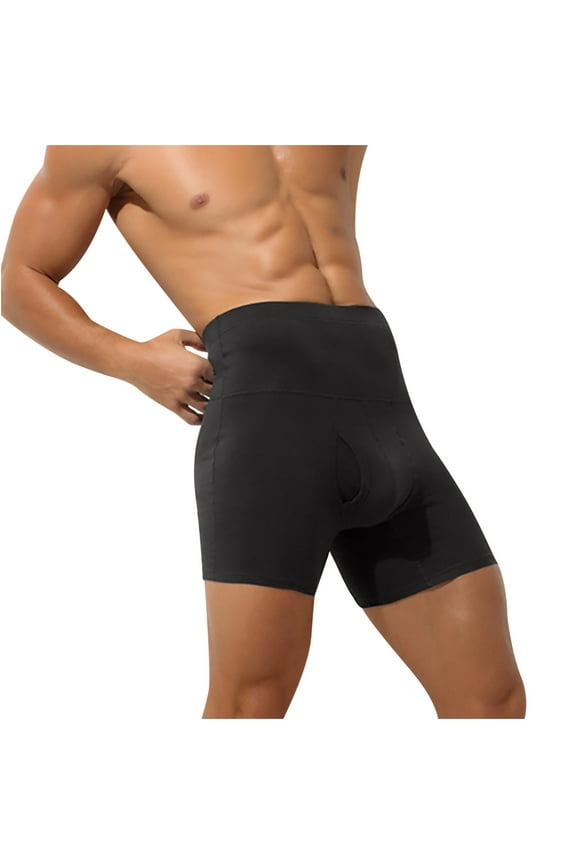 Men Tummy Control Shapewear Shorts High Waist Slimming Body Shaper Girdle Compression Underwear Boxer Brief