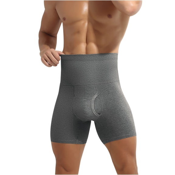 Men Tummy Control Shapewear Shorts High Waist Slimming Body Shaper Girdle Compression Underwear Boxer Brief