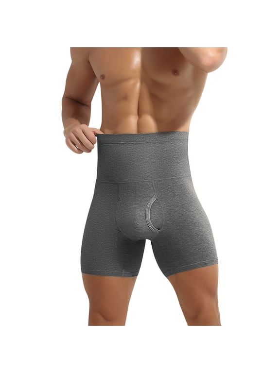Men Tummy Control Shapewear Shorts High Waist Slimming Body Shaper Girdle Compression Underwear Boxer Brief