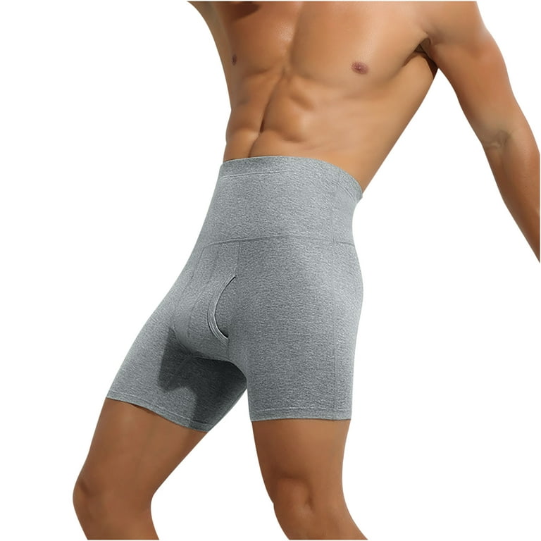 Men High Waisted Slimmer Underwear Tummy Control Shorts Body Shaper Boxer  Briefs