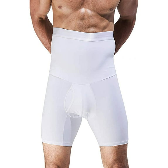 Men Tummy Control Shorts High Waist Slimming Shapewear Body Shaper Leg Underwear Seamless Boxer Briefs
