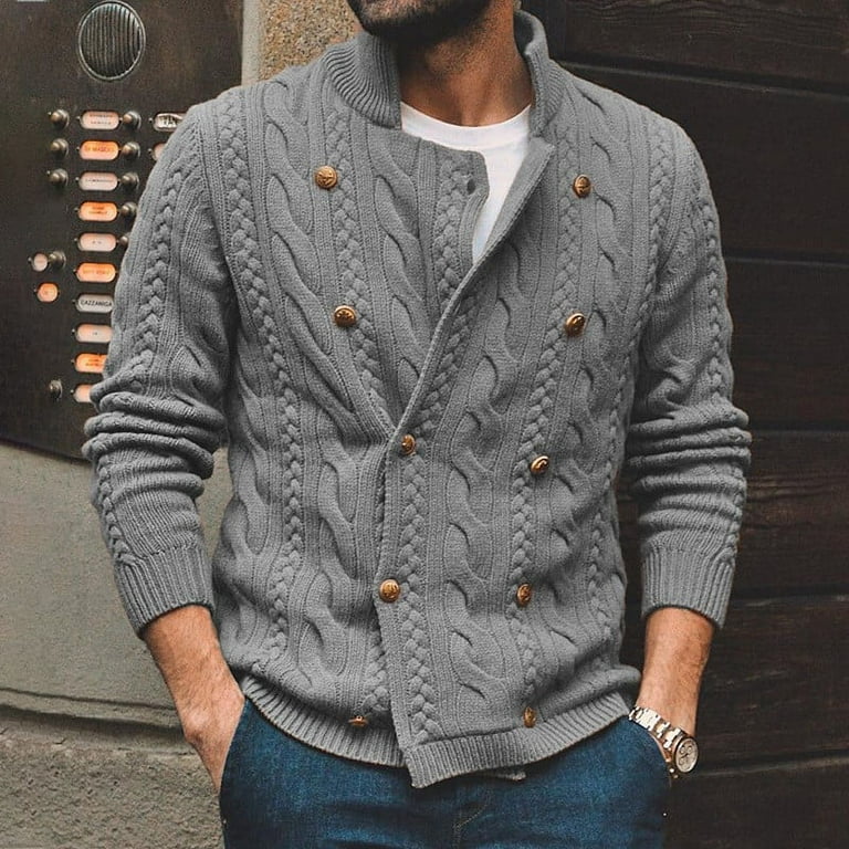 Double breasted sweater clearance coat