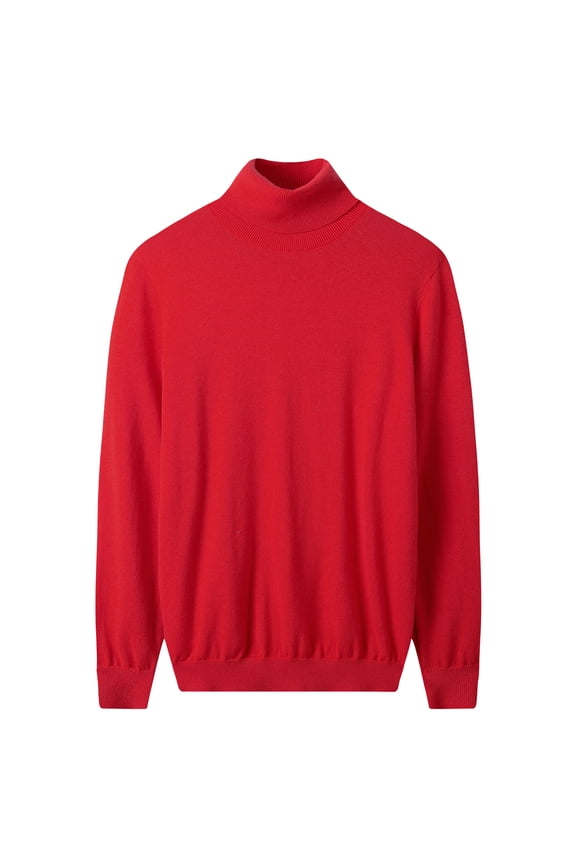 Men Turtleneck Sweater Autumn Winter Merino pure wool WarmKnitted