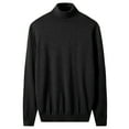 thumbnail image 1 of Men Turtleneck Sweater Autumn Winter Merino pure wool WarmKnitted, 1 of 5