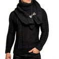 thumbnail image 1 of Men Turtleneck Sweater Casual Button Down Knitted Long Sleeve Pullover Sweatshirts Winter Lightweight Slim Fit Basic Tops, 1 of 3