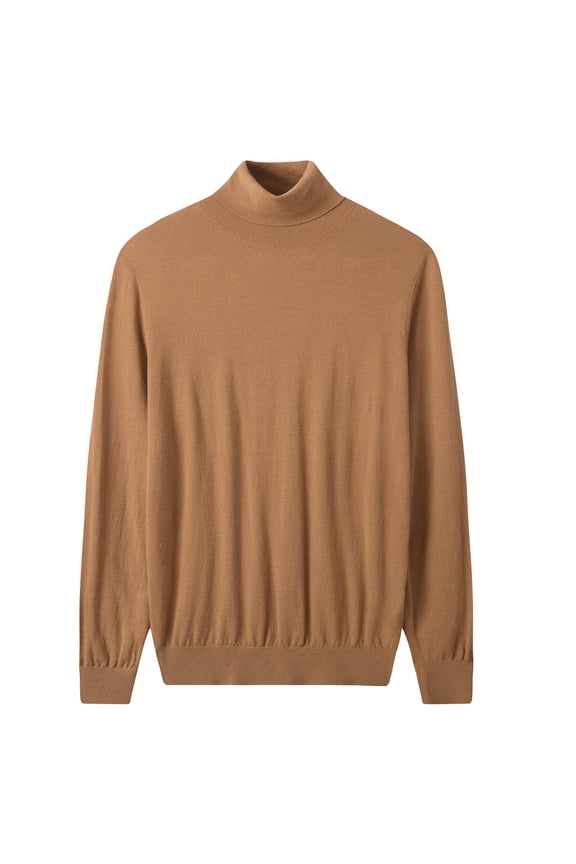 Men Turtleneck Sweater Winter Wool Warm Knitted