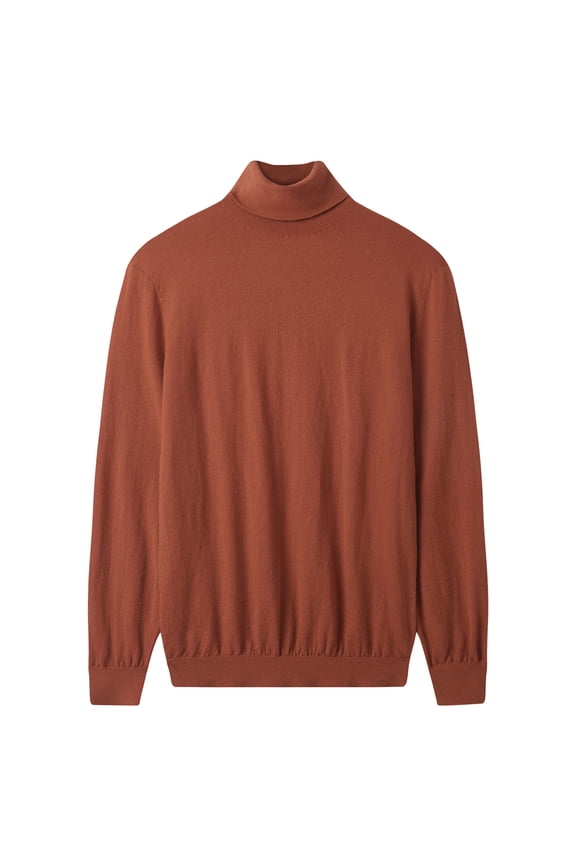 Men Turtleneck Sweater Winter Wool Warm Knitted