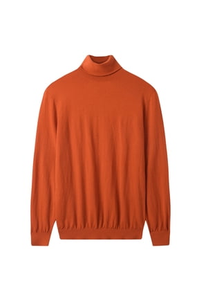 Men Turtleneck Sweater Winter Wool Warm Knitted