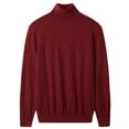 thumbnail image 1 of Men Turtleneck Sweater Winter Wool Warm Knitted, 1 of 5