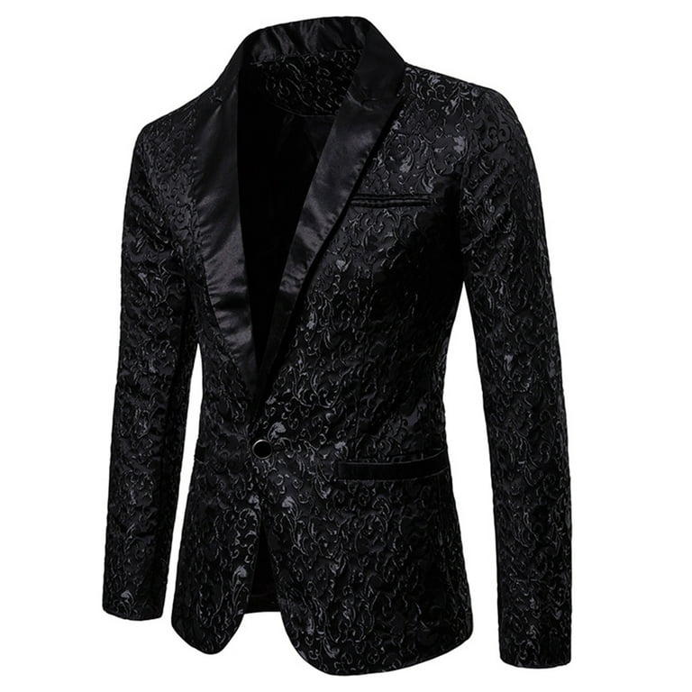 Black blazer with clearance flowers