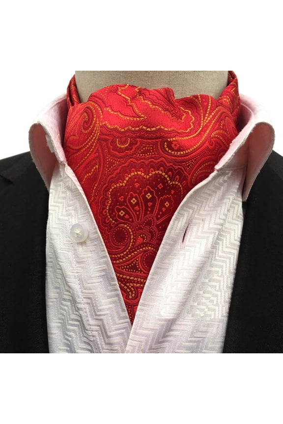 Men Tuxedo Polka Dots Flower Paisley Scarves Cravat Ascot Ties Wedding Necktie