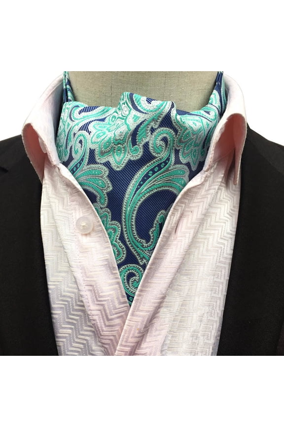 Men Tuxedo Polka Dots Flower Paisley Scarves Cravat Ascot Ties Wedding Necktie
