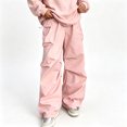 thumbnail image 1 of Men Twill Woven Straight Cargo Pants, Elastic Waist Multi Pocket Outdoor Casual Pants S-XL, 1 of 8