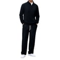 thumbnail image 1 of Men Two Piece Outfits Sets Corduroy Collared Zip Up Long Sleeve Jacket and Pants Set Solid Casual Outerwear with Drawstring Waist Two Piece Tracksuit, 1 of 9