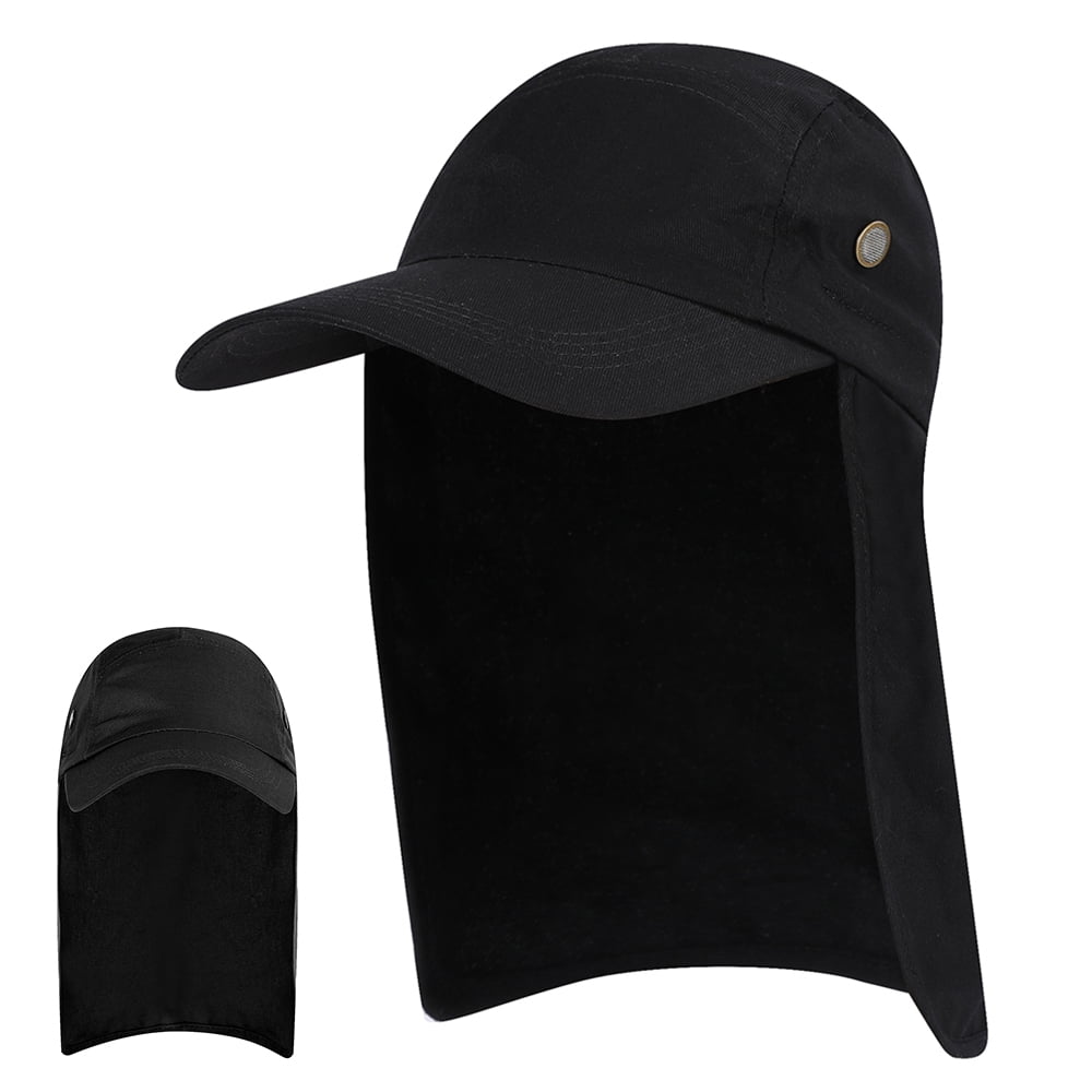 Men UPF 50+ Sun Protection Cap Wide Brim Fishing Sun Cap Hat with
