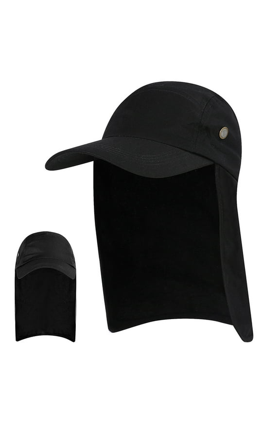 Men UPF 50+ Sun Protection Cap Wide Brim Fishing Sun Cap Hat with Neck Flap