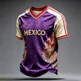 thumbnail image 1 of Men USA Soccer Jersey Shirts 2D Graphic Print Short SleeCrewe Tee Crew Neck T Shirt Happy Fashion Jerseys for Men 2026 Football Tee Purple XXXL, 1 of 4