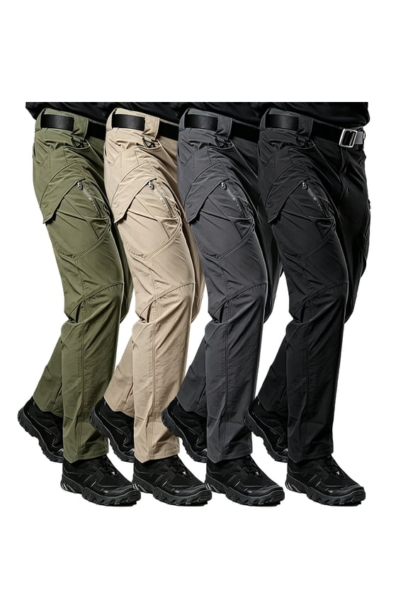 Men UV Protection Cargo Pants UPF50+ Stretch Comfort Hardwearing Multi Pocket Work Pants S-XXL