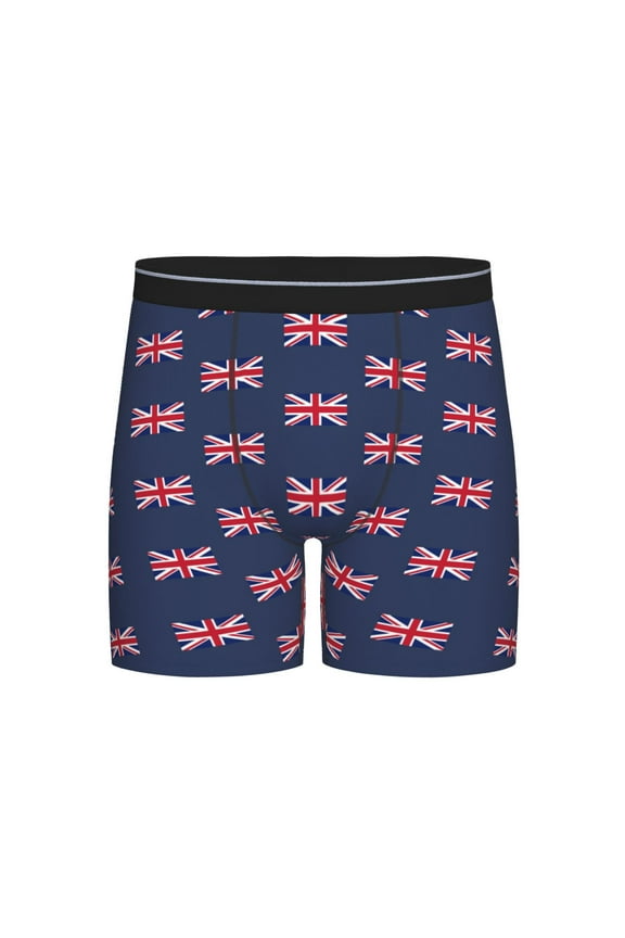 Men Uk Flag Union Jack Boxer Briefs Moisture Wicking Funny Boxer Shorts