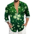 Men Undershirts Tank Top Male St. Patricks's Day Long Sleeve Shirt
