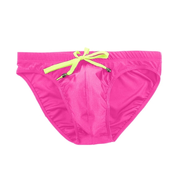 Men Underwear Breathable Brief Solid Casual Comfort for Everyday Wear Men’s Underpants Pink L