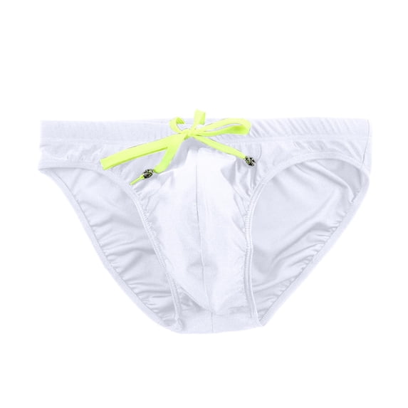 Men Underwear Breathable Brief Solid Casual Comfort for Everyday Wear Men’s Underpants White XL